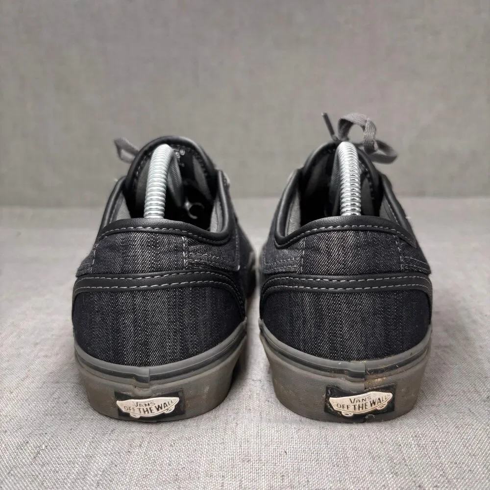 Vans Chukka Low Shoes Grey Black Chambray Lace Up Low Top Skater Men's Size‎ 9